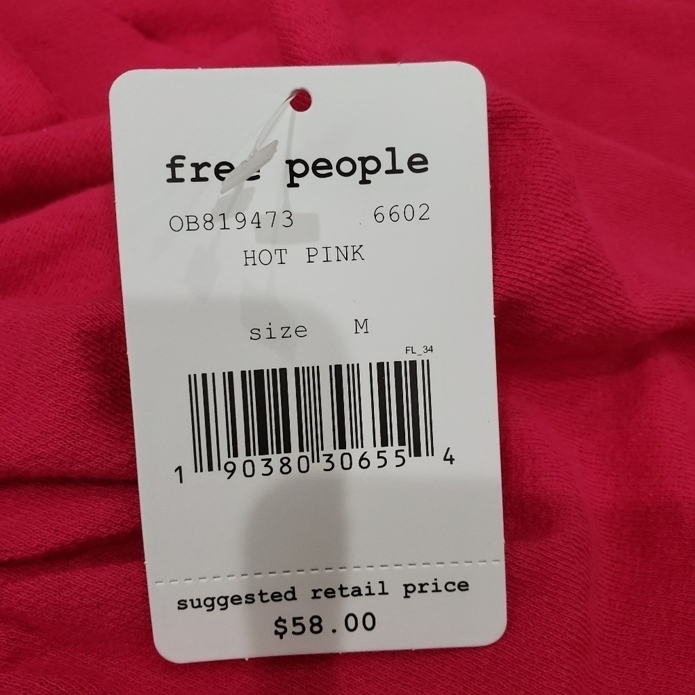 Free People Pink Coconut Gathered Top - Picture 5 of 7